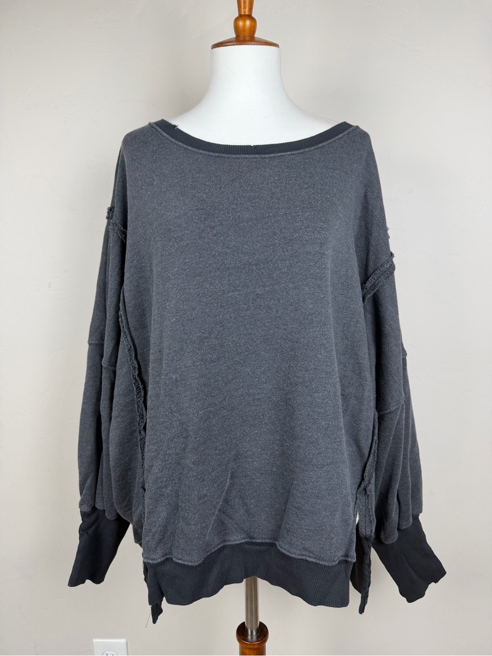 Free People We The Free Camden Black Sweatshirt